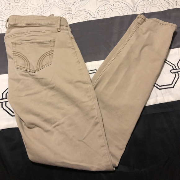 hollister khaki skinny jeans